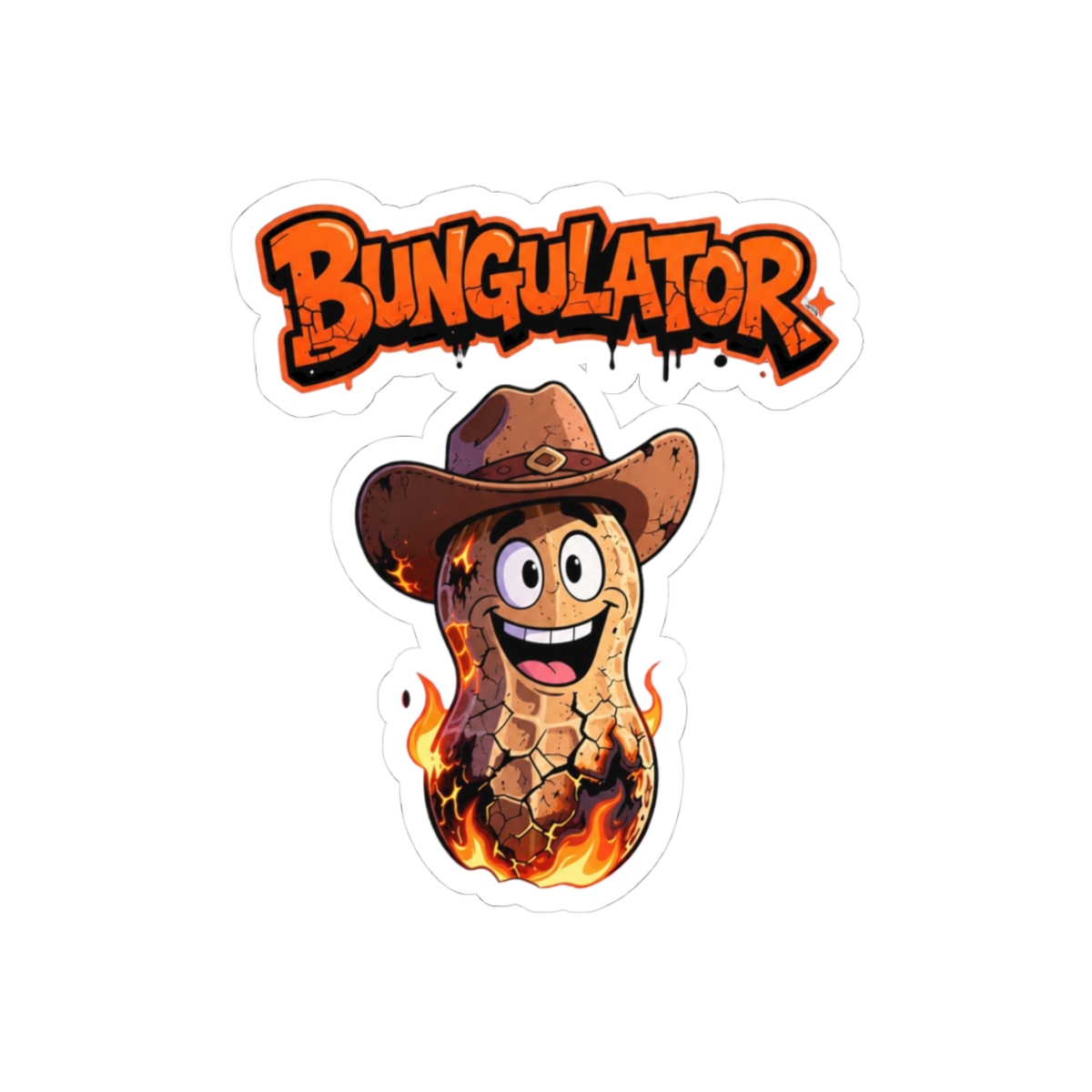 Burnt Peanut Cowboy Meme Bungulator Sticker