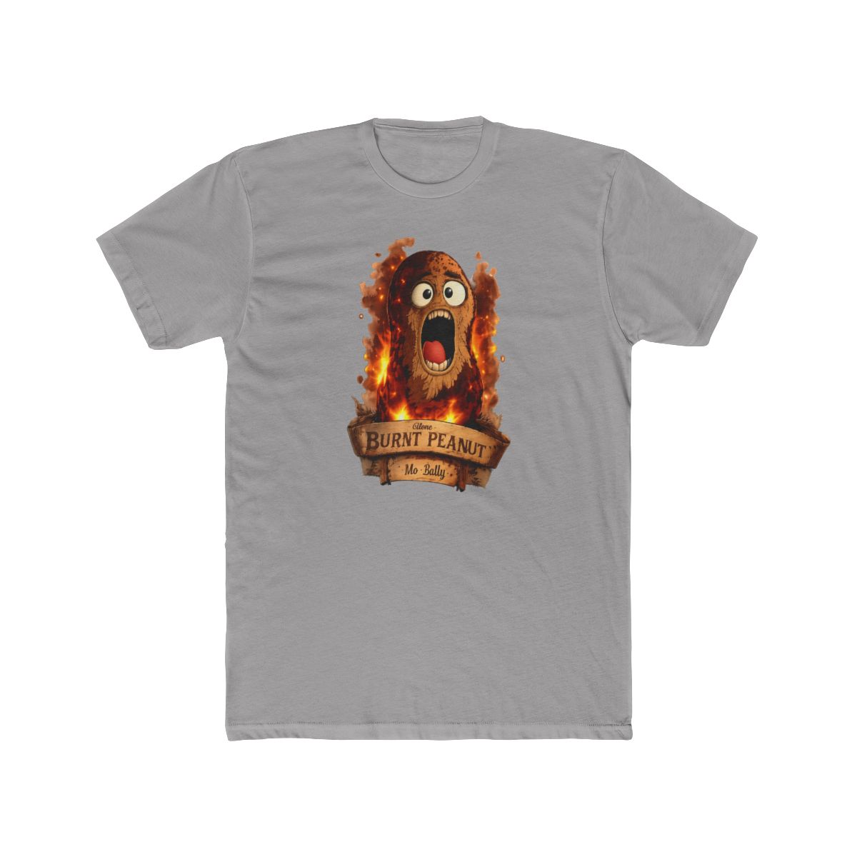 Flaming Peanut Mo Bally Meme T Shirt - Absurd Internet Humor Gift