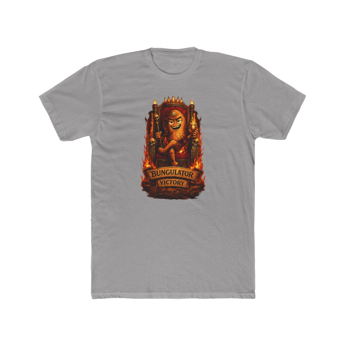 Bungulator Victory Flaming Peanut King on Throne Meme T Shirt