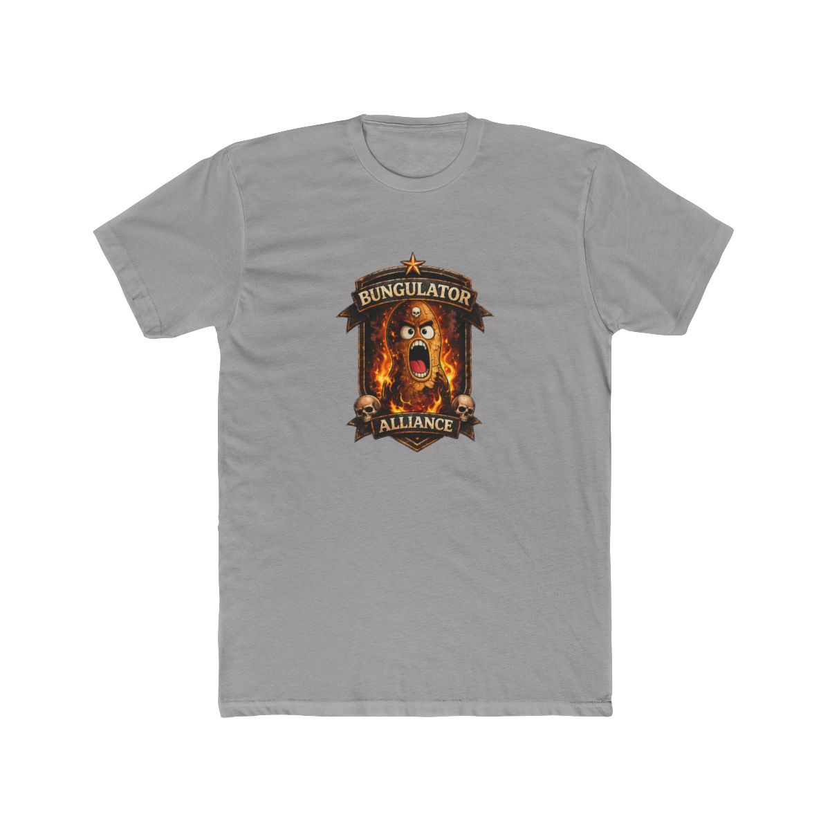 Bungulator Alliance Skull Badge Flaming Peanut Clan Meme T Shirt - Gamer Clan Gift