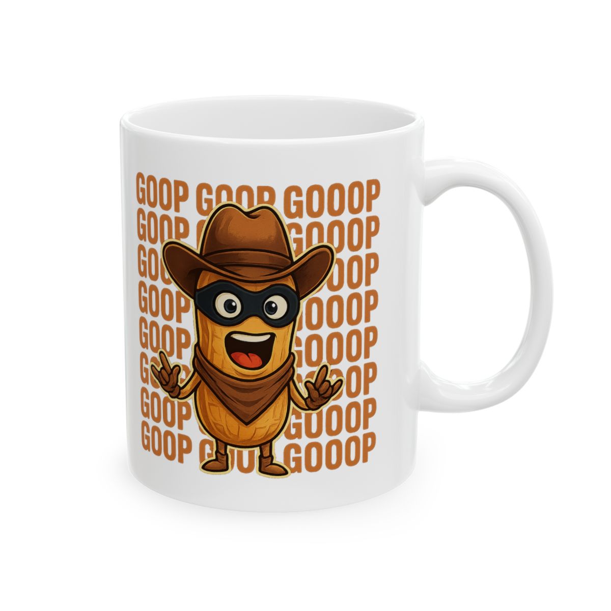 Burnt Peanut Cowboy Mug | Funny Western Cartoon Coffee Cup