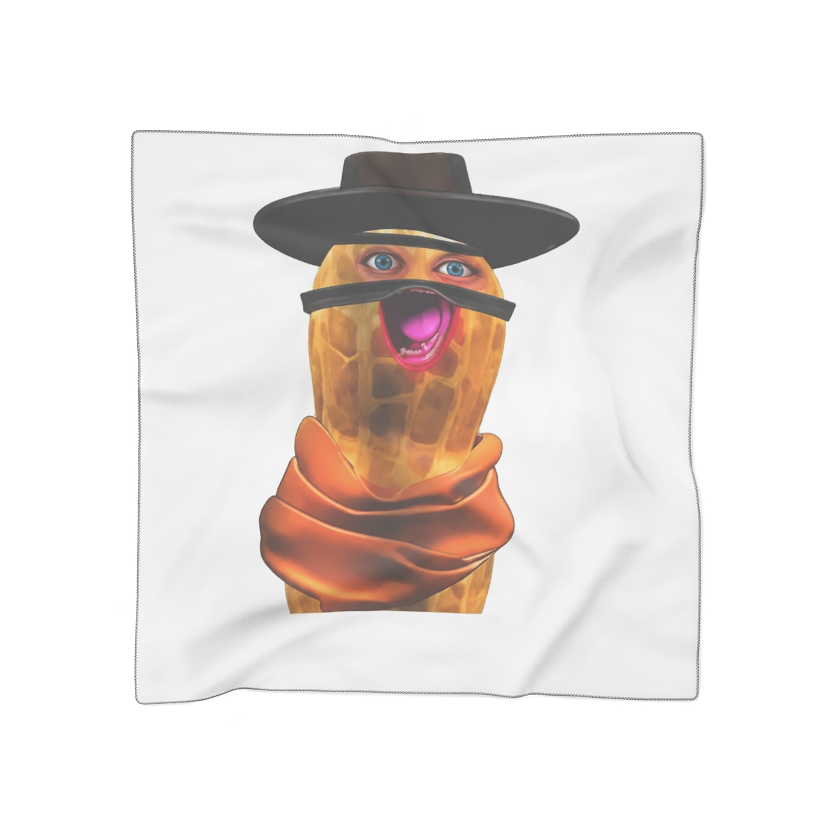 Dark grey t-shirt with the text "LIVE BY THE GOOP" and "DIE BY THE GOOP". The shirt features a cartoon peanut character wearing a hat and scarf. The shirt is a Pepper Comfort Colors 1717